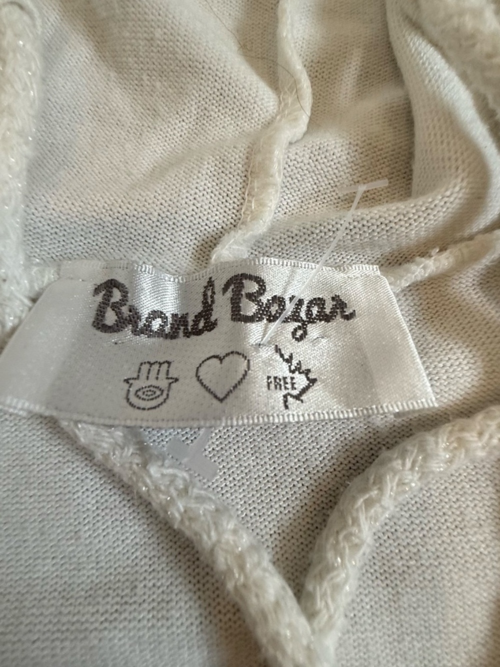 Brand Bazar White Hooded Tunic Top Made in Italy Size M - Picture 7 of 9